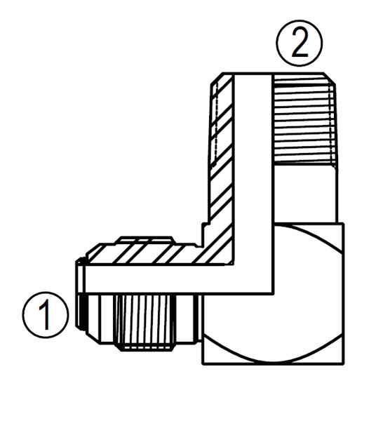 F2501 90° Male Elbow