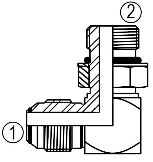 F6801 90° Straight Thread Elbow