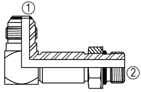 F6801-LL 90° Straight Thread Elbow Extra