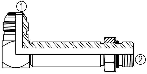 F6801-LLL 90° Straight Thread Elbow Extra