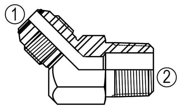 F2503 45° Male Elbow