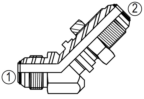 F2702 45° Bulkhead Elbow