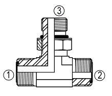 FF6803 Straight Thread Branch Tee