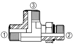 FF6804 Straight Thread Run Tee 
