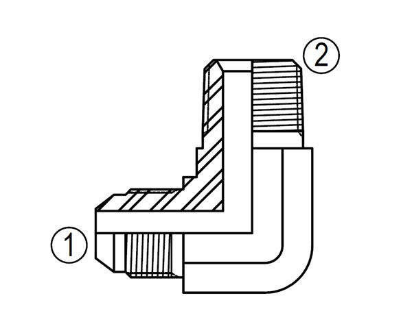 Brass - 2501 -  EBC 90 Degree Male Elbow