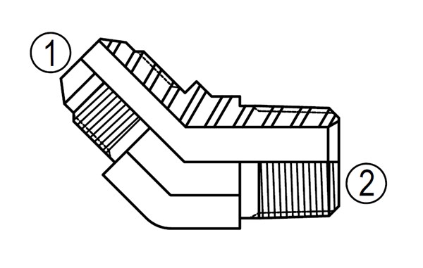 Brass - 2503 - FBC 45 Degree Male Elbow