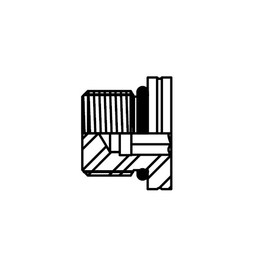 M6409 Threaded Straight Fitting, Metric Hexagon Socket O-Ring Boss Plug