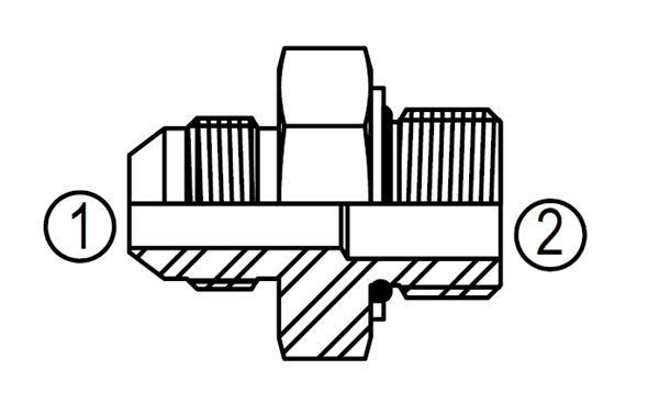 MBP6400 Threaded Straight Fitting, JIC to BSPP Stud End