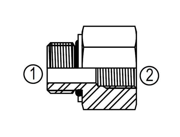 MBP6410 Threaded Straight Fitting, BSPP Stud End to BSPP Port