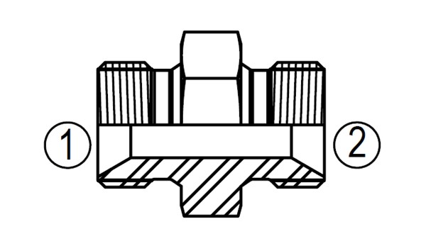 MBS2403 Threaded Straight Fitting, BSPP 60° Cone Union