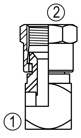 901 Braze 90° - 37° Female Swivel