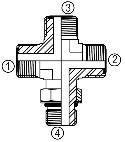 FF30760 STRAIGHT THREAD CROSS
