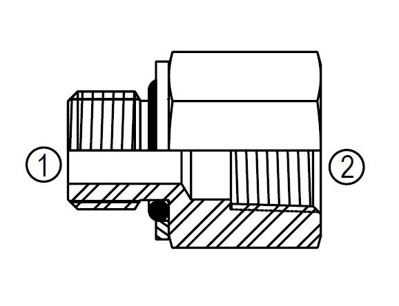 MBP6405 BSPP END TO FEMALE NPTF STUD