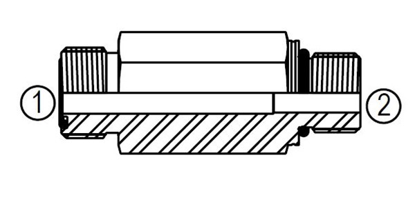 MFF6400-LL   ORFS TO METRIC STUD END-LONG