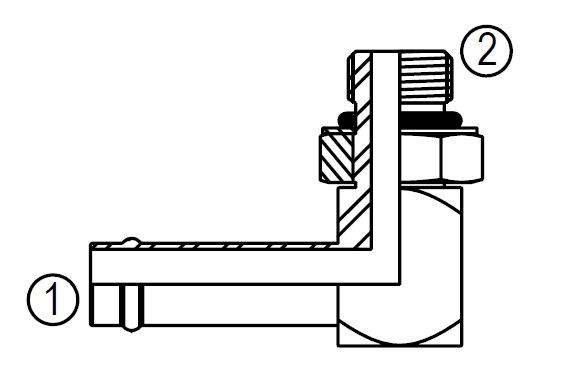 M4601 90 DEGREE STRAIGHT THREAD HOSE FITTING