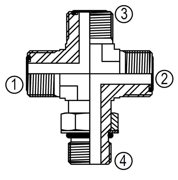MFF30760 STRAIGHT THREAD CROSS