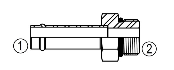 SS4604 MALE STRAIGHT THREAD HOSE CONNECTOR