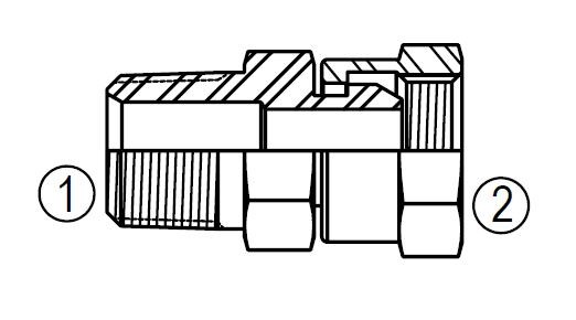 1404 Female Adapter Union to Male Pipe