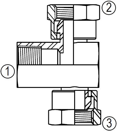 1602 Female Adapter Union to Female Pipe Branch