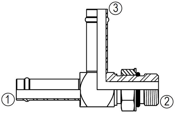 4605 Male Straight Thread Run Hose Connector