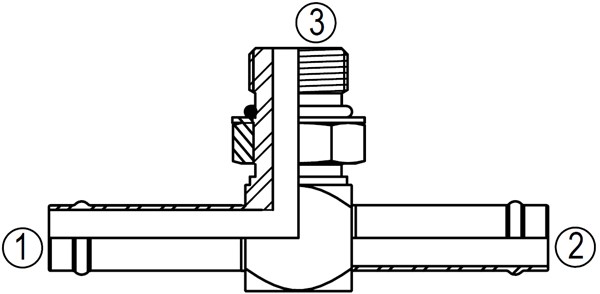 4606 Male Straight Thread Branch Hose