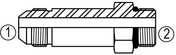 6400-L Straight Thread Connector Long