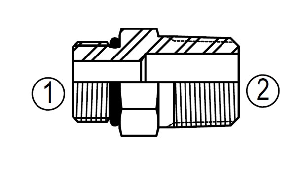 6401 Straight Thread/Male Pipe Adapter