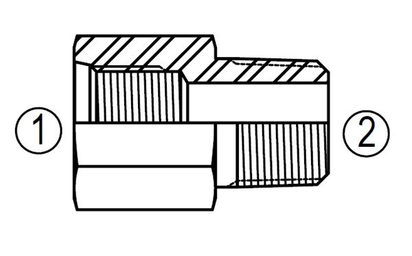 6404 O-ring Port/Male Pipe Adapter